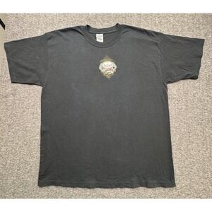 Mopar Pinstripe T Shirt Mopar Or No Car Double Sided Sz XL Hot Rod Black Vtg